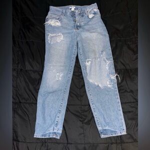 Forever 21 Distressed Blue Jeans